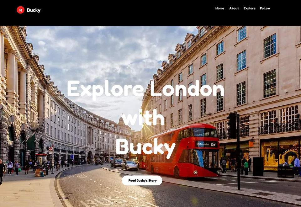 Bucky the Guard website homepage